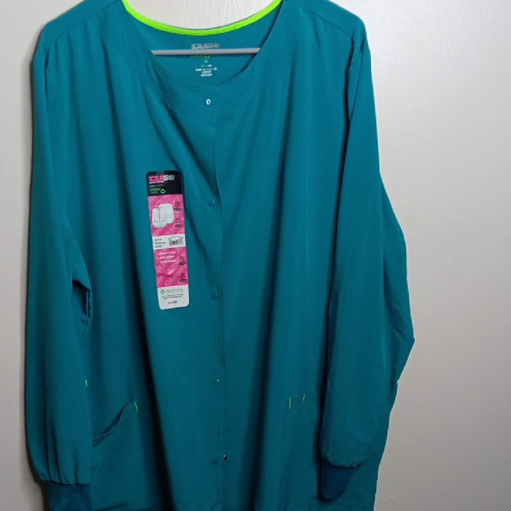 Scrubstar Teal Button Down Shirt